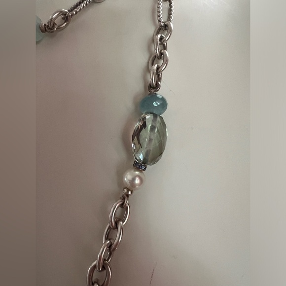 Gorgeous David Yurman 50” Pearl Bead & Chain Sterling Silver Necklace - Picture 3 of 17